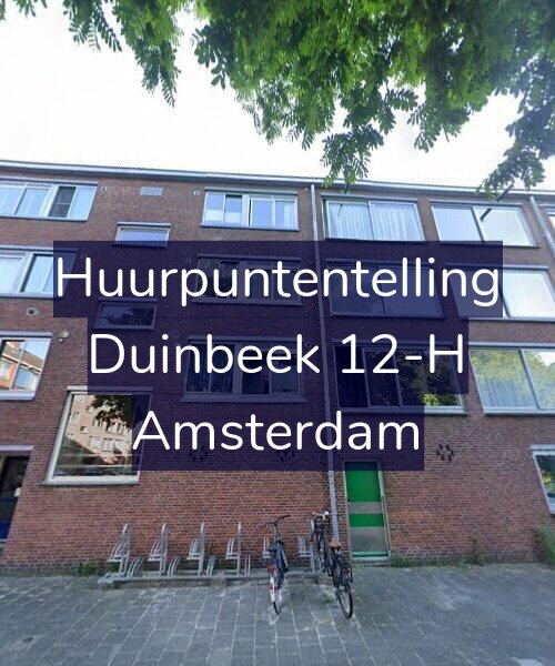 Foto gevel Huurpuntentelling voor Duinbeek 12-H, Amsterdam