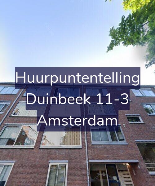 Foto gevel Huurpuntentelling voor Duinbeek 11-3, Amsterdam