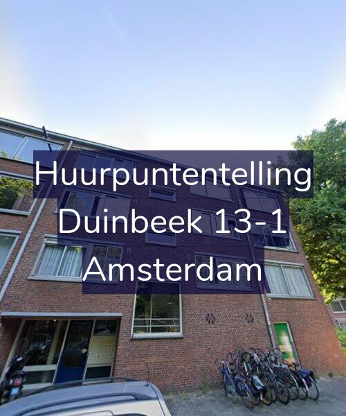 Foto gevel Huurpuntentelling voor Duinbeek 13-1, Amsterdam