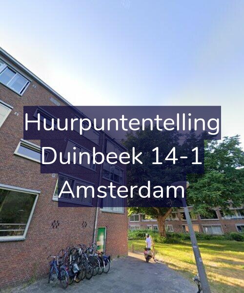 Foto gevel Huurpuntentelling voor Duinbeek 14-1, Amsterdam