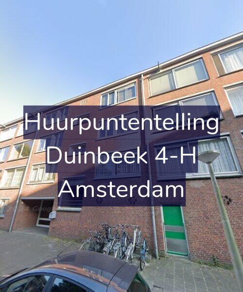Foto gevel Huurpuntentelling voor Duinbeek 4-H, Amsterdam