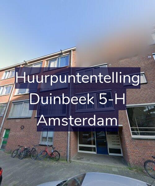 Foto gevel Huurpuntentelling voor Duinbeek 5-H, Amsterdam