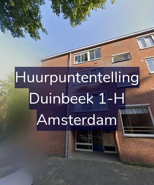 Foto gevel Huurpuntentelling voor Duinbeek 1-H, Amsterdam