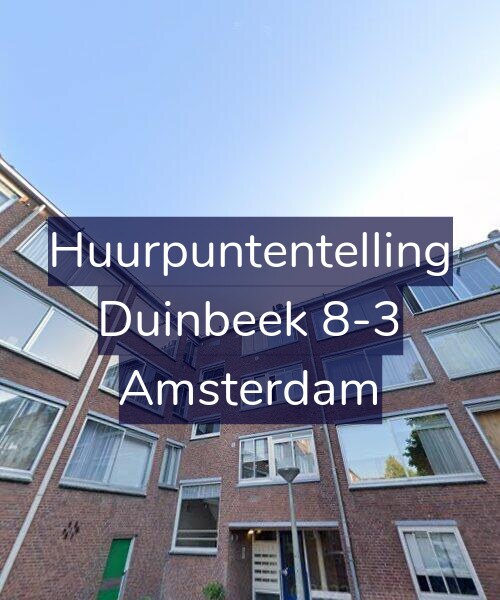 Foto gevel Huurpuntentelling voor Duinbeek 8-3, Amsterdam