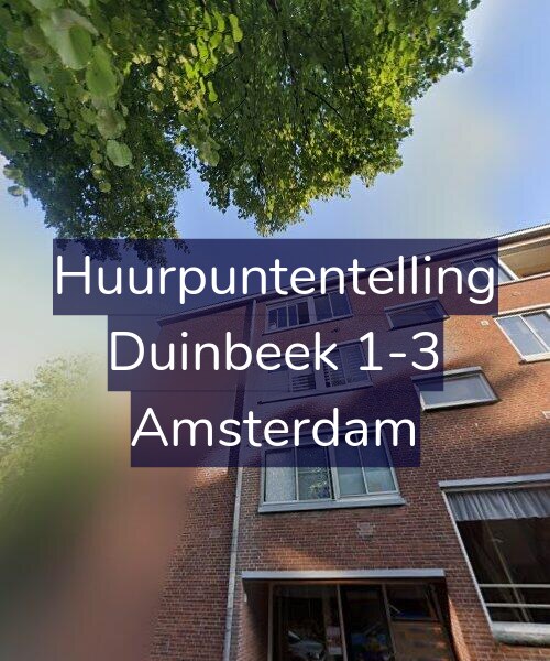 Foto gevel Huurpuntentelling voor Duinbeek 1-3, Amsterdam