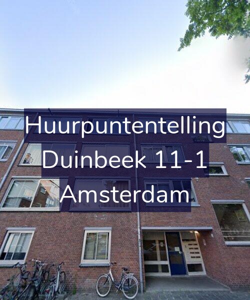 Foto gevel Huurpuntentelling voor Duinbeek 11-1, Amsterdam