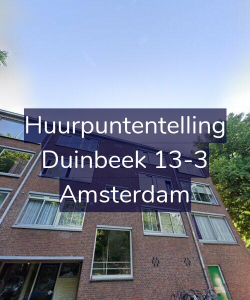Foto gevel Huurpuntentelling voor Duinbeek 13-3, Amsterdam