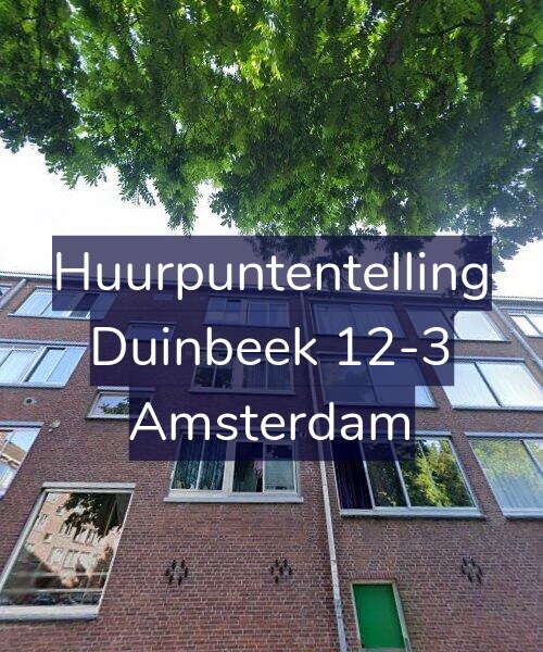 Foto gevel Huurpuntentelling voor Duinbeek 12-3, Amsterdam