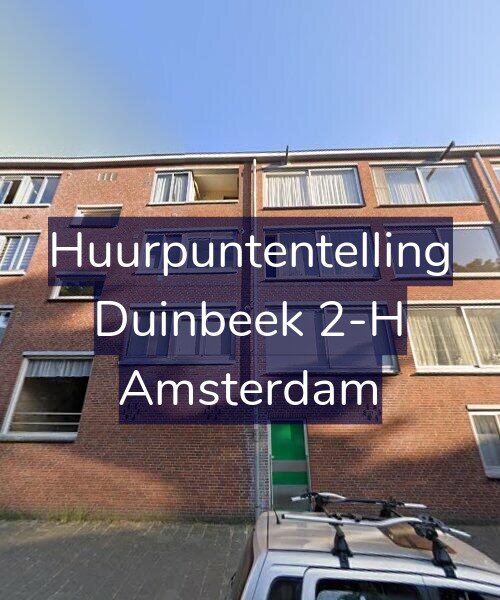 Foto gevel Huurpuntentelling voor Duinbeek 2-H, Amsterdam