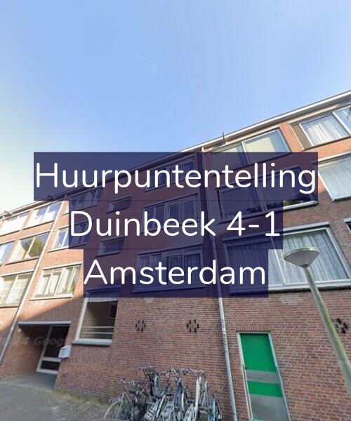 Foto gevel Huurpuntentelling voor Duinbeek 4-1, Amsterdam