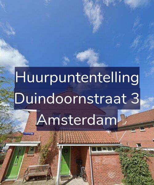 Foto gevel Huurpuntentelling voor Duindoornstraat 3, Amsterdam