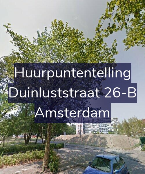 Foto gevel Huurpuntentelling voor Duinluststraat 26-B, Amsterdam
