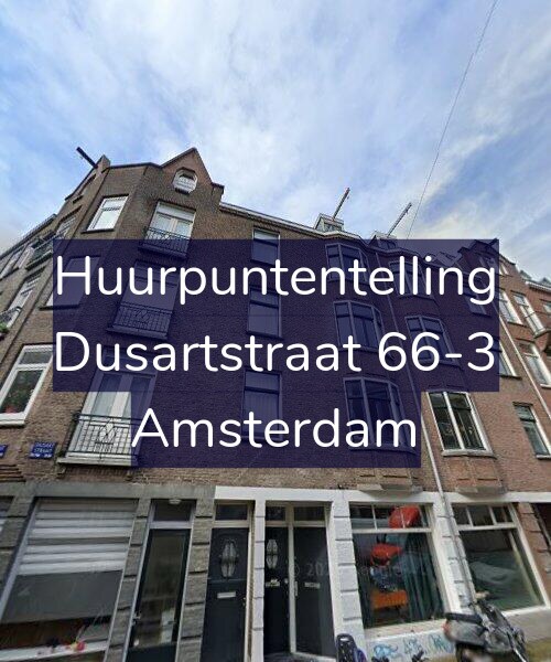 Foto gevel Huurpuntentelling voor Dusartstraat 66-3, Amsterdam