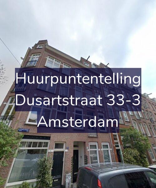 Foto gevel Huurpuntentelling voor Dusartstraat 33-3, Amsterdam
