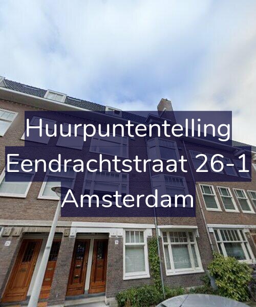 Foto gevel Huurpuntentelling voor Eendrachtstraat 26-1, Amsterdam