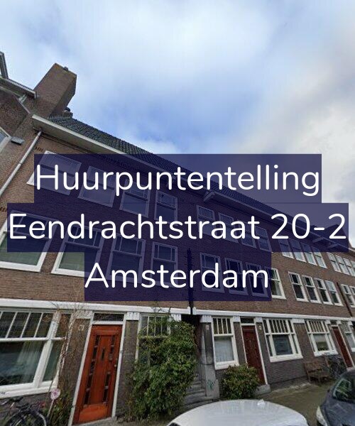 Foto gevel Huurpuntentelling voor Eendrachtstraat 20-2, Amsterdam