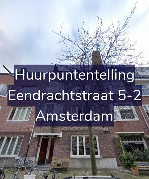 Foto gevel Huurpuntentelling voor Eendrachtstraat 5-2, Amsterdam