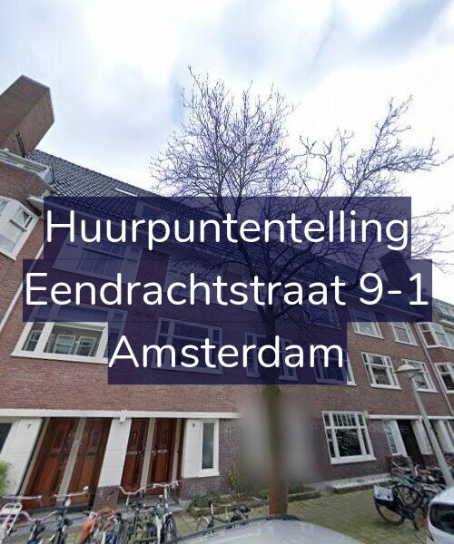 Foto gevel Huurpuntentelling voor Eendrachtstraat 9-1, Amsterdam