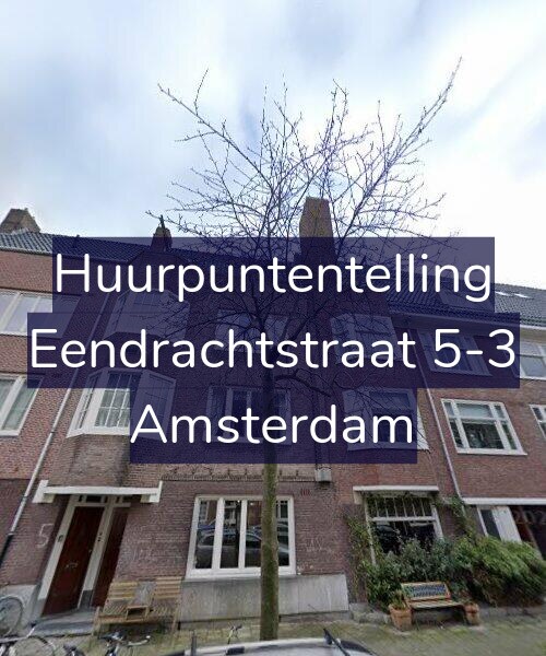 Foto gevel Huurpuntentelling voor Eendrachtstraat 5-3, Amsterdam
