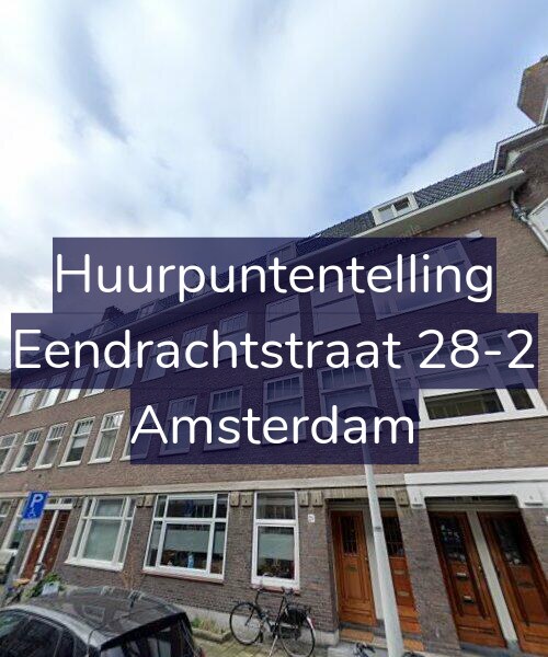 Foto gevel Huurpuntentelling voor Eendrachtstraat 28-2, Amsterdam