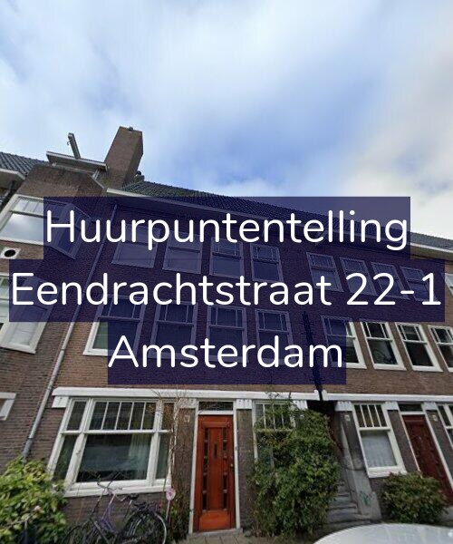 Foto gevel Huurpuntentelling voor Eendrachtstraat 22-1, Amsterdam