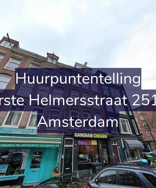 Foto gevel Huurpuntentelling voor Eerste Helmersstraat 251-2, Amsterdam