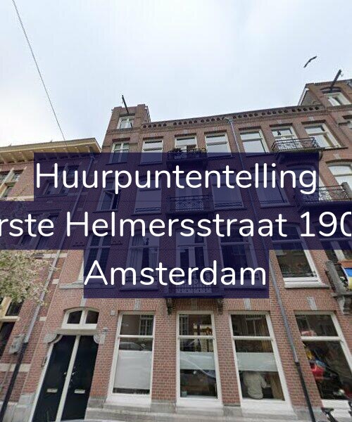 Foto gevel Huurpuntentelling voor Eerste Helmersstraat 190-3, Amsterdam