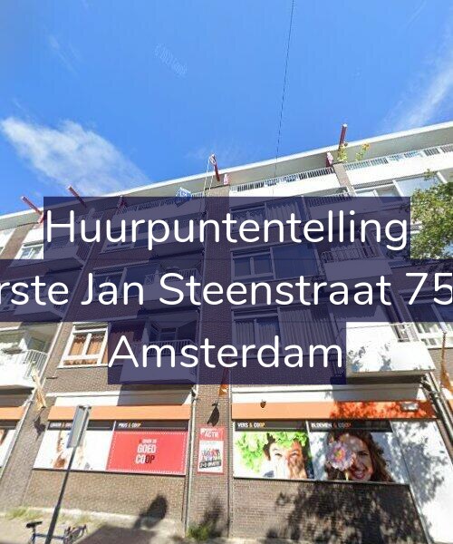 Foto gevel Huurpuntentelling voor Eerste Jan Steenstraat 75-A, Amsterdam