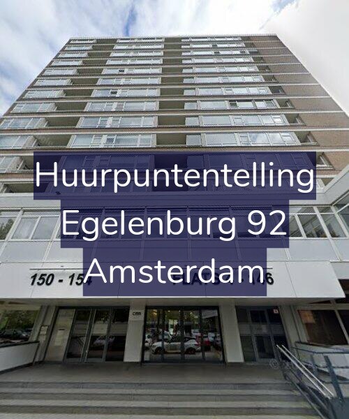 Foto gevel Huurpuntentelling voor Egelenburg 92, Amsterdam