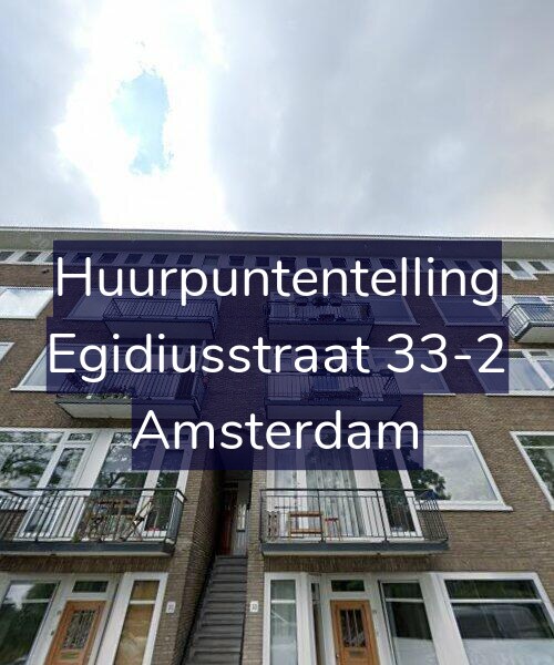 Foto gevel Huurpuntentelling voor Egidiusstraat 33-2, Amsterdam
