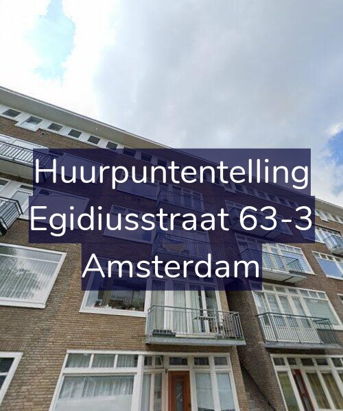 Foto gevel Huurpuntentelling voor Egidiusstraat 63-3, Amsterdam