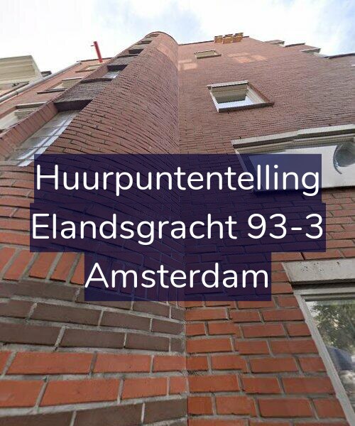 Foto gevel Huurpuntentelling voor Elandsgracht 93-3, Amsterdam