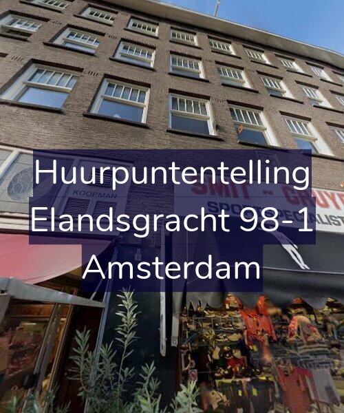 Foto gevel Huurpuntentelling voor Elandsgracht 98-1, Amsterdam