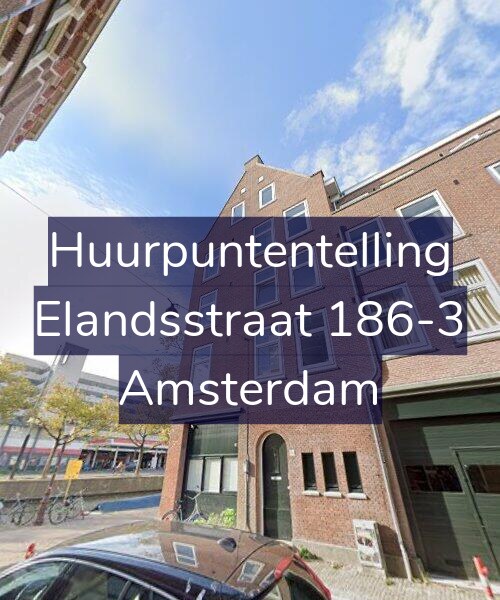 Foto gevel Huurpuntentelling voor Elandsstraat 186-3, Amsterdam