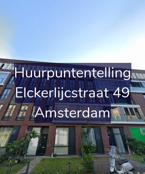 Foto gevel Huurpuntentelling voor Elckerlijcstraat 49, Amsterdam