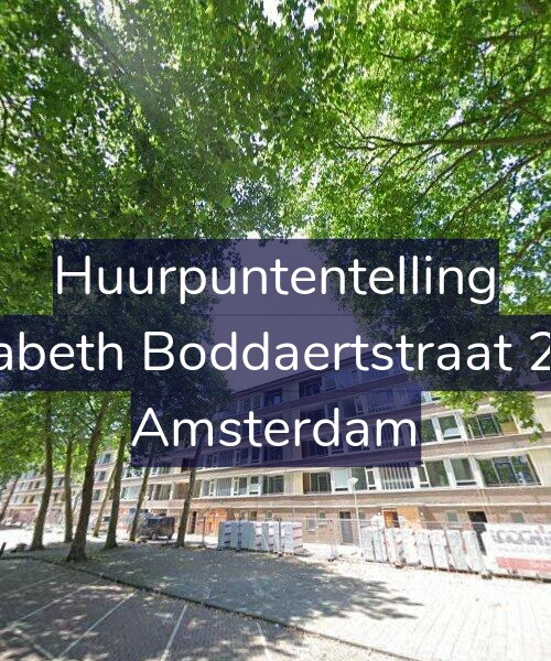 Foto gevel Huurpuntentelling voor Elisabeth Boddaertstraat 28-1, Amsterdam