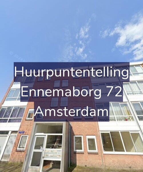 Foto gevel Huurpuntentelling voor Ennemaborg 72, Amsterdam
