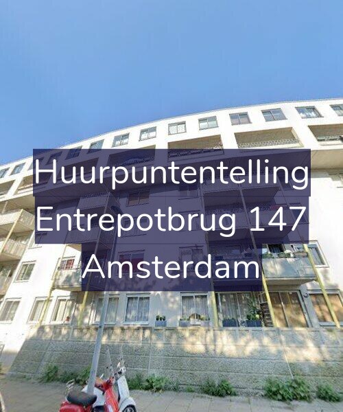 Foto gevel Huurpuntentelling voor Entrepotbrug 147, Amsterdam