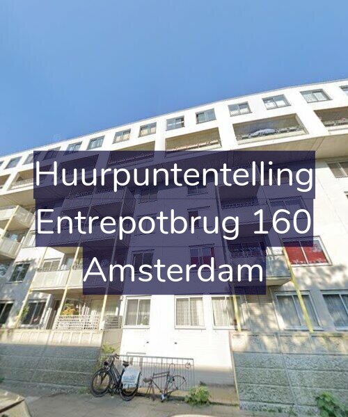 Foto gevel Huurpuntentelling voor Entrepotbrug 160, Amsterdam