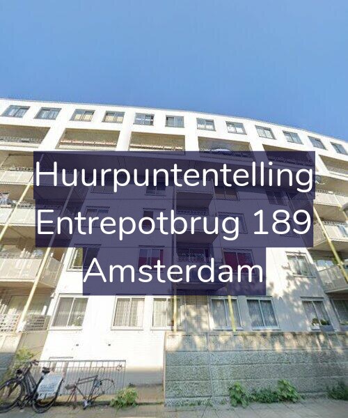 Foto gevel Huurpuntentelling voor Entrepotbrug 189, Amsterdam