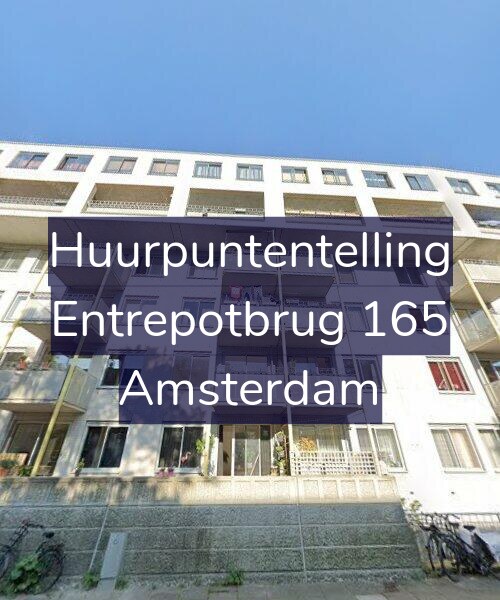 Foto gevel Huurpuntentelling voor Entrepotbrug 165, Amsterdam