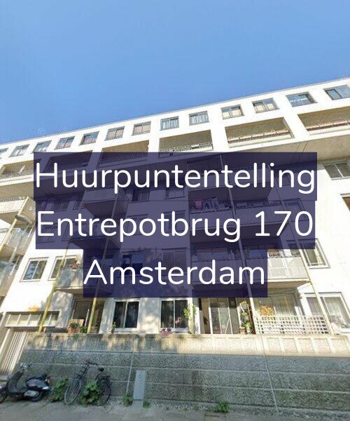 Foto gevel Huurpuntentelling voor Entrepotbrug 170, Amsterdam