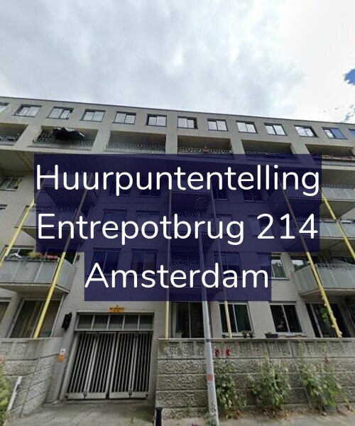 Foto gevel Huurpuntentelling voor Entrepotbrug 214, Amsterdam