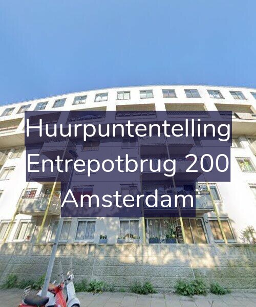 Foto gevel Huurpuntentelling voor Entrepotbrug 200, Amsterdam