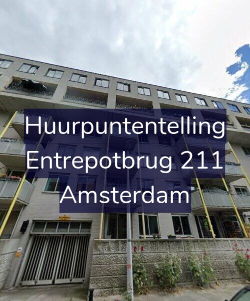 Foto gevel Huurpuntentelling voor Entrepotbrug 211, Amsterdam