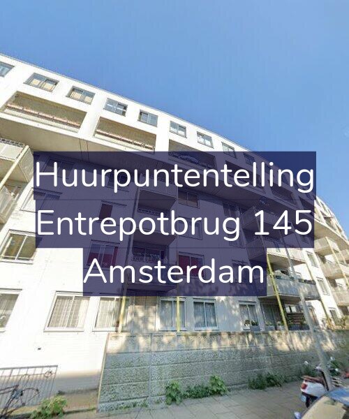 Foto gevel Huurpuntentelling voor Entrepotbrug 145, Amsterdam