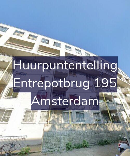 Foto gevel Huurpuntentelling voor Entrepotbrug 195, Amsterdam