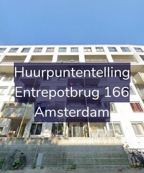 Foto gevel Huurpuntentelling voor Entrepotbrug 166, Amsterdam