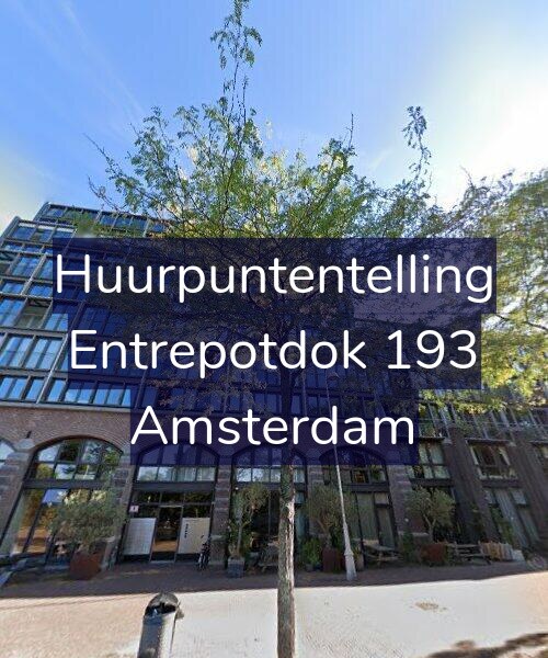 Foto gevel Huurpuntentelling voor Entrepotdok 193, Amsterdam