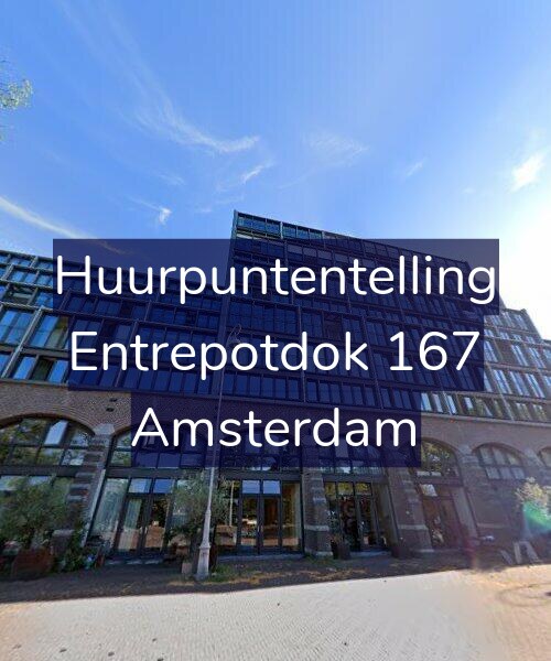 Foto gevel Huurpuntentelling voor Entrepotdok 167, Amsterdam